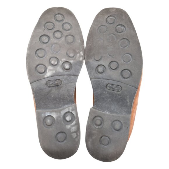 Tan Brown Leather Slip-On Penny Loafers - Picture 4 of 13